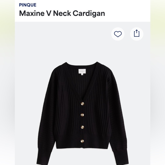 Black Ribbed Button-Front Cardigan Sweater - Picture 2 of 5